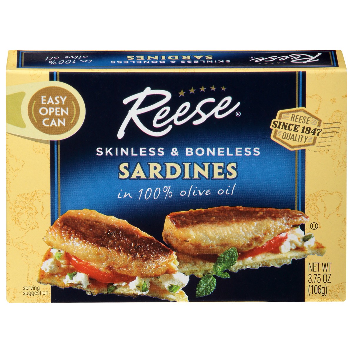 slide 1 of 11, Reese Skinless & Boneless Sardines 3.75 oz, 3.75 oz