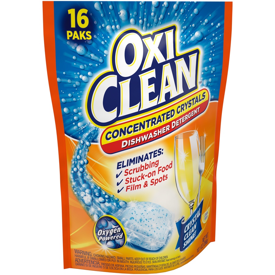 OxiClean Lemon Clean Dishwasher Detergent 16 ct StandUp Bag 16 ct; 10