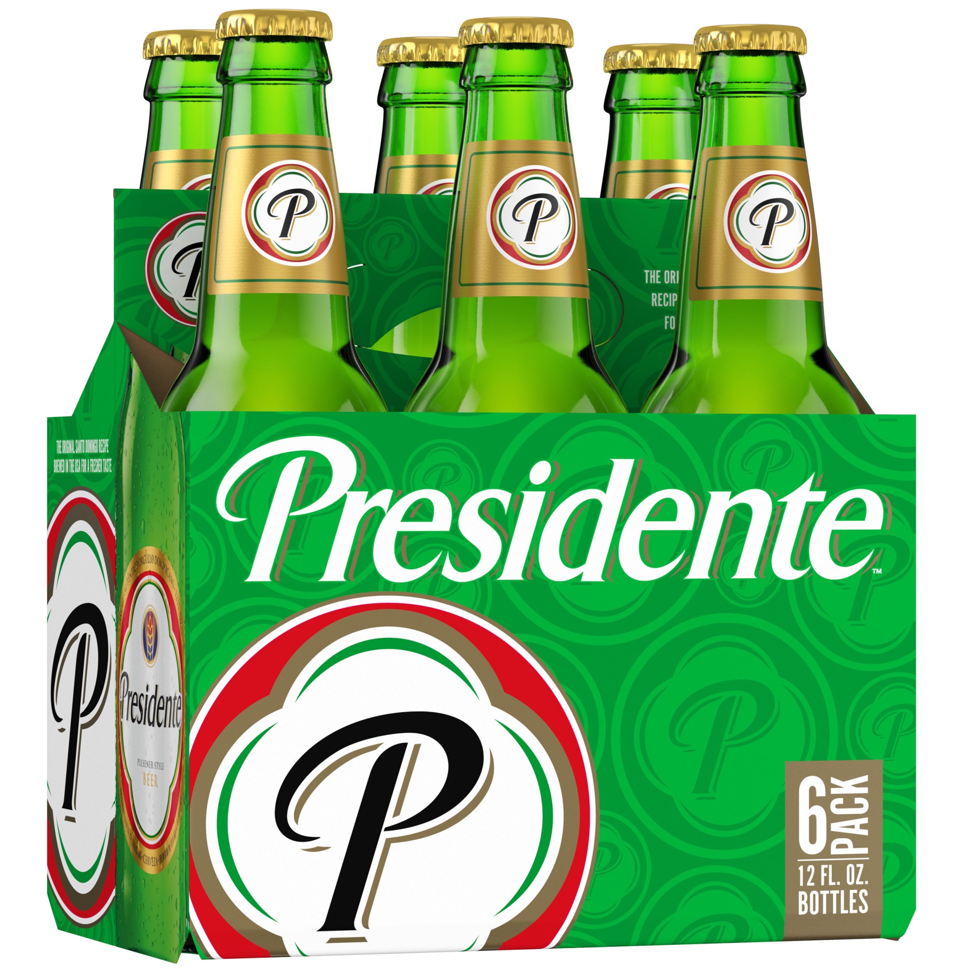 slide 1 of 1, Presidente Pilsner Bottles, 6 ct; 12 fl oz