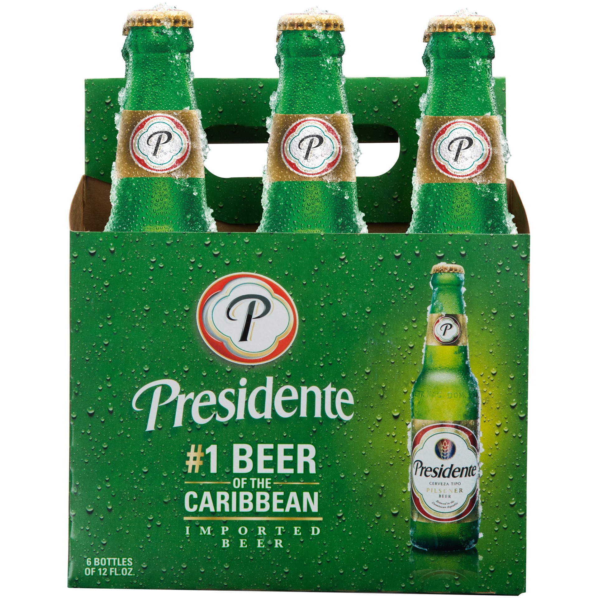 slide 1 of 1, Presidente Pilsner Bottles, 6 ct; 12 fl oz