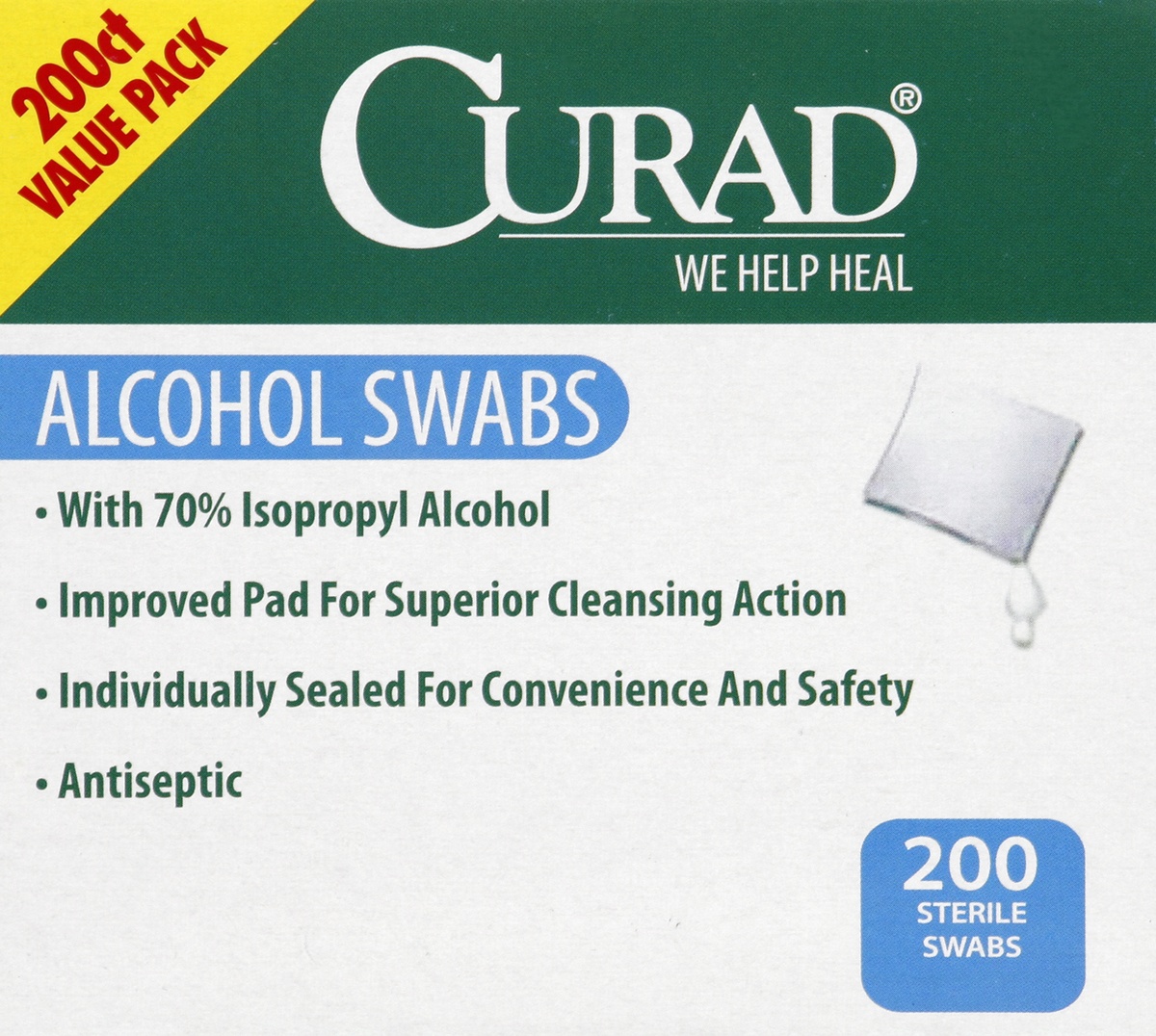 slide 4 of 4, Curad Alcohol Swabs, 200 ct