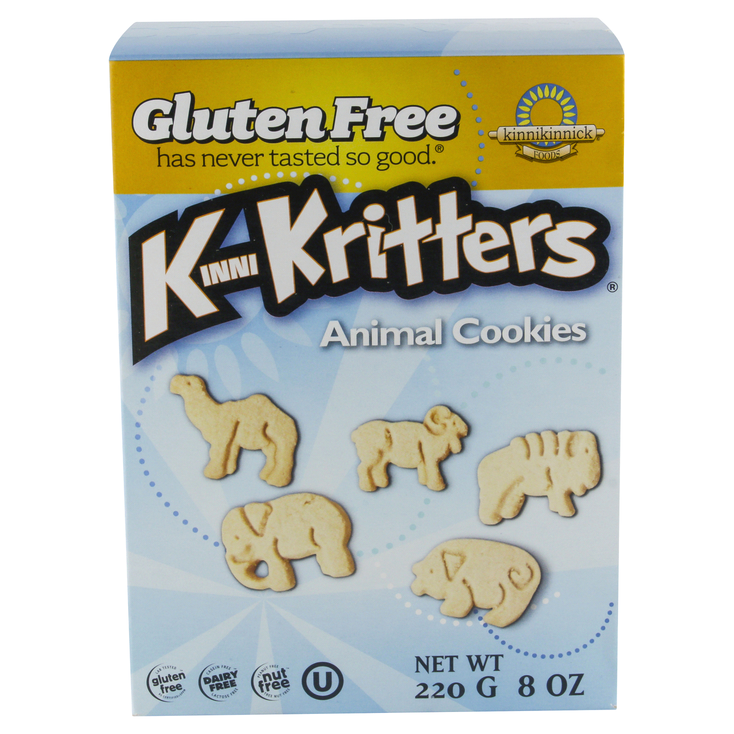 slide 1 of 3, Kinnikinnick Foods Kinni Kritters Vanilla Animal Cookies 8 oz, 8 oz