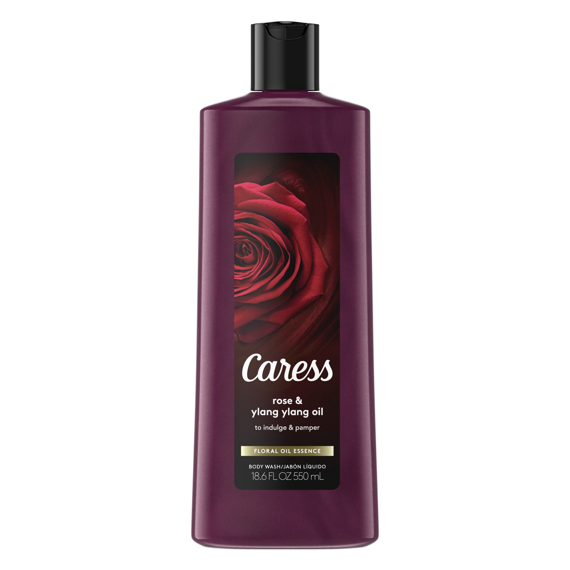 slide 1 of 4, Caress Body Wash Rose & Ylang Ylang Oil, 18 oz, 18 oz