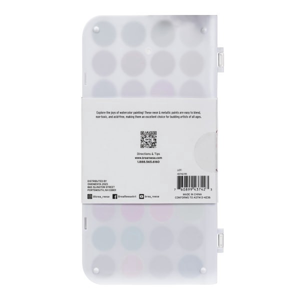 slide 6 of 7, Brea Reese Large 36-Color Watercolor Paint Set, Neon & Metallic Colors, 1 ct