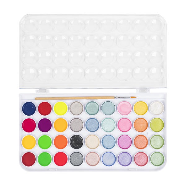 slide 7 of 7, Brea Reese Large 36-Color Watercolor Paint Set, Neon & Metallic Colors, 1 ct