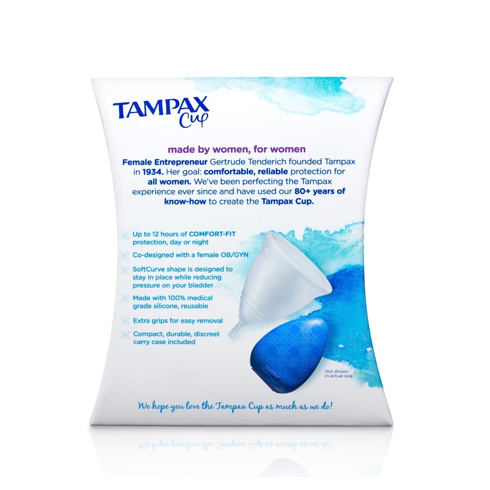 slide 2 of 2, Tampax Cup Heavy Flow Up To 12hr of Comfortfit Protection, 1 ct