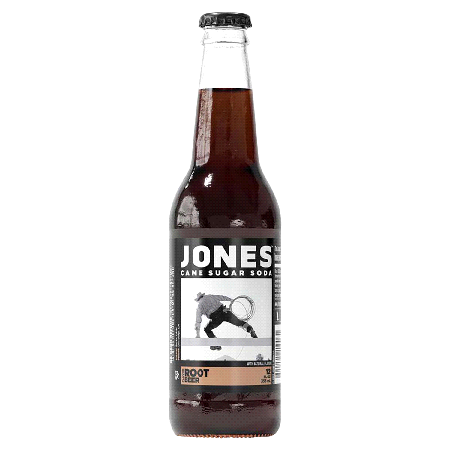 slide 1 of 2, Jones Soda Co. Co. Jones Soda Co., Cane Sugar, Root Beer Flavor- 12 oz, 12 oz