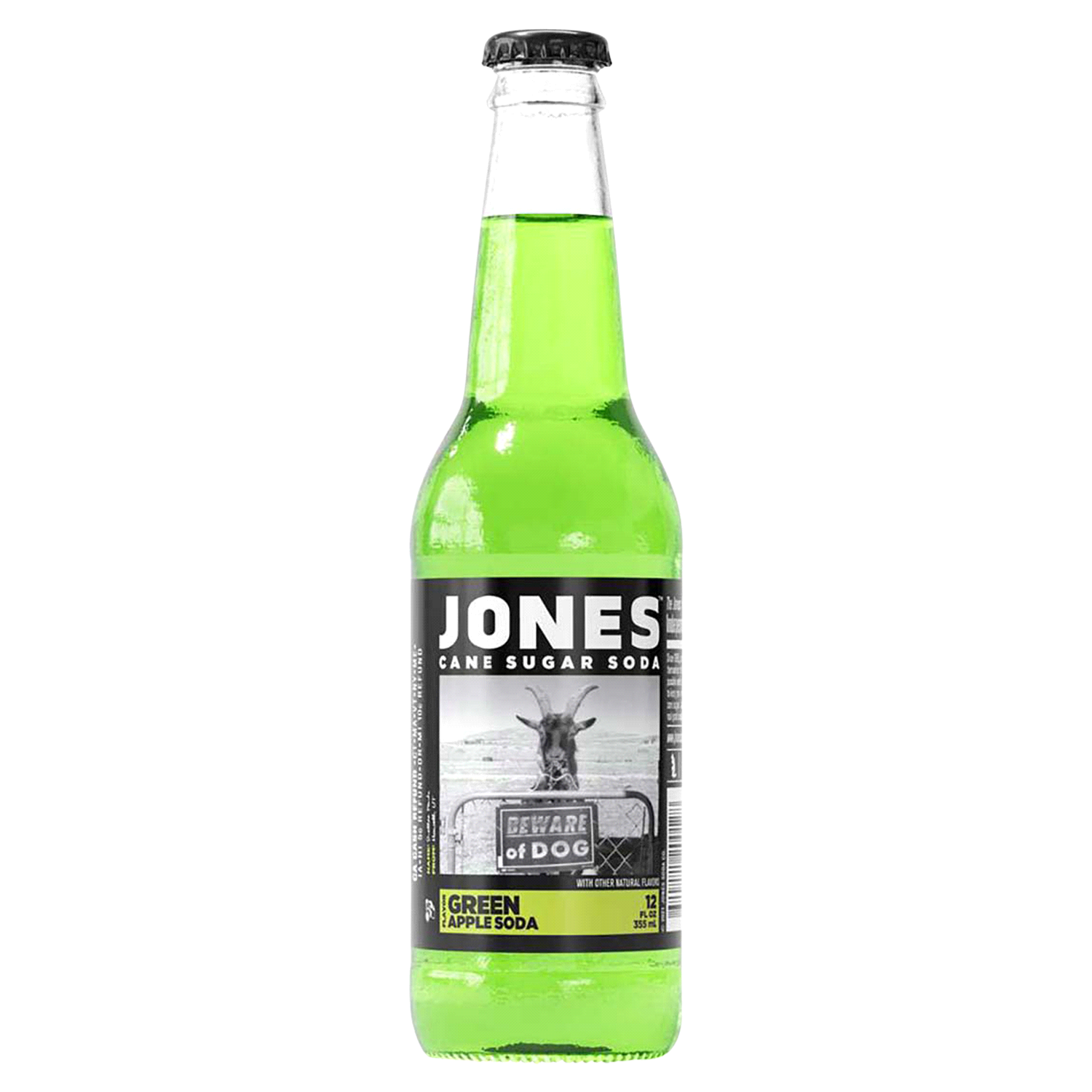 slide 1 of 2, Jones Soda Co. Green Apple Flavor- 12 fl oz, 12 fl oz