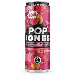 Pop Jones Strawberry Passionfruit Prebiotic Craft Soda 12 fl oz