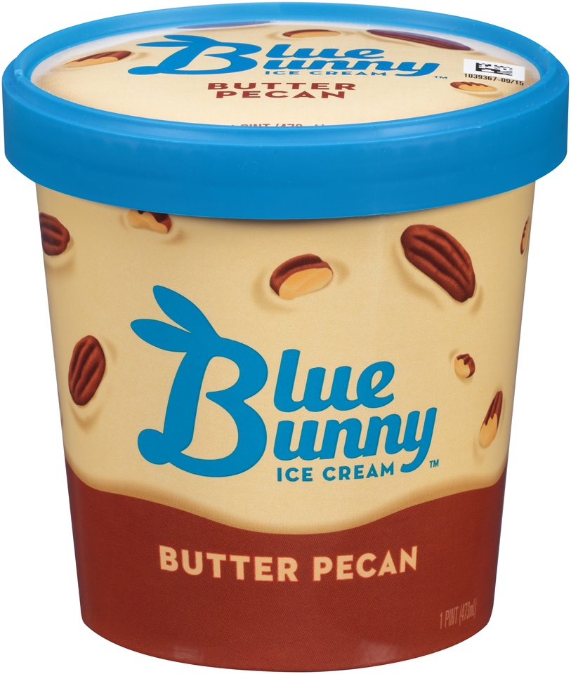 slide 1 of 1, Blue Bunny Butter Pecan Ice Cream, 1 ct