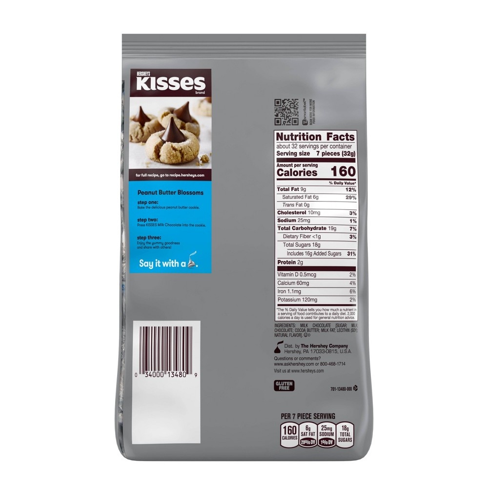 slide 4 of 5, Hershey's Kisses Milk Chocolate Candy Party Pack, 35.8 oz