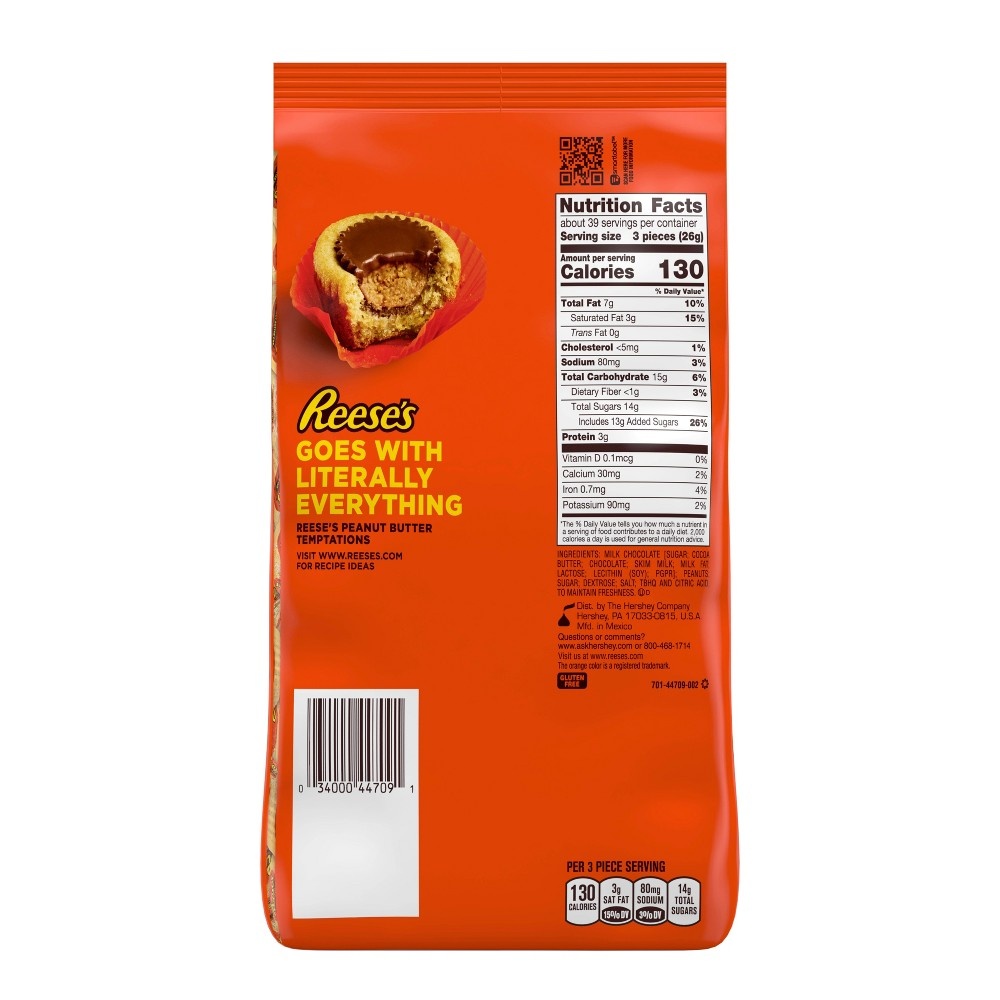 slide 6 of 6, Reese's Miniatures Milk Chocolate Peanut Butter Cups Candy - 35.6oz, 35.6 oz