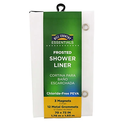 slide 1 of 1, Hill Country Fare Frosted Shower Liner, 1 ct