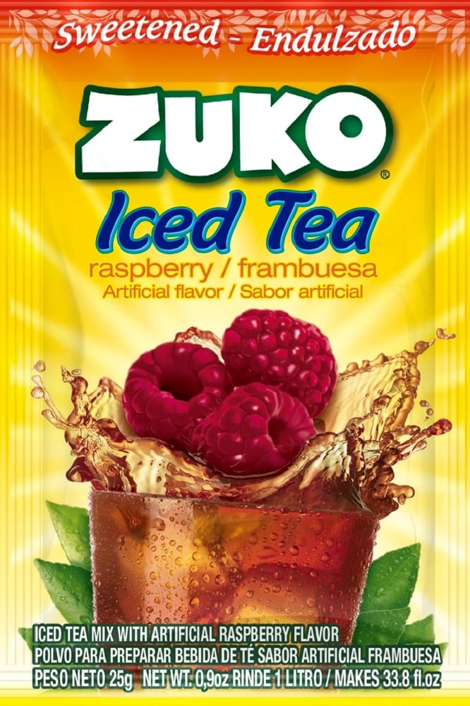 slide 1 of 1, Zuko Raspberry Tea Drink Mix Packet, 0.9 oz