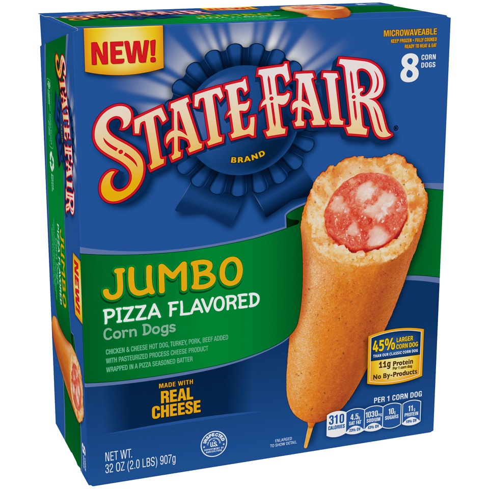 slide 3 of 7, State Fair Jumbo Pizza Corn Dogs, 32 oz