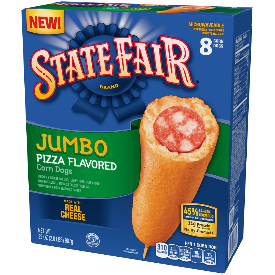 slide 4 of 7, State Fair Jumbo Pizza Corn Dogs, 32 oz