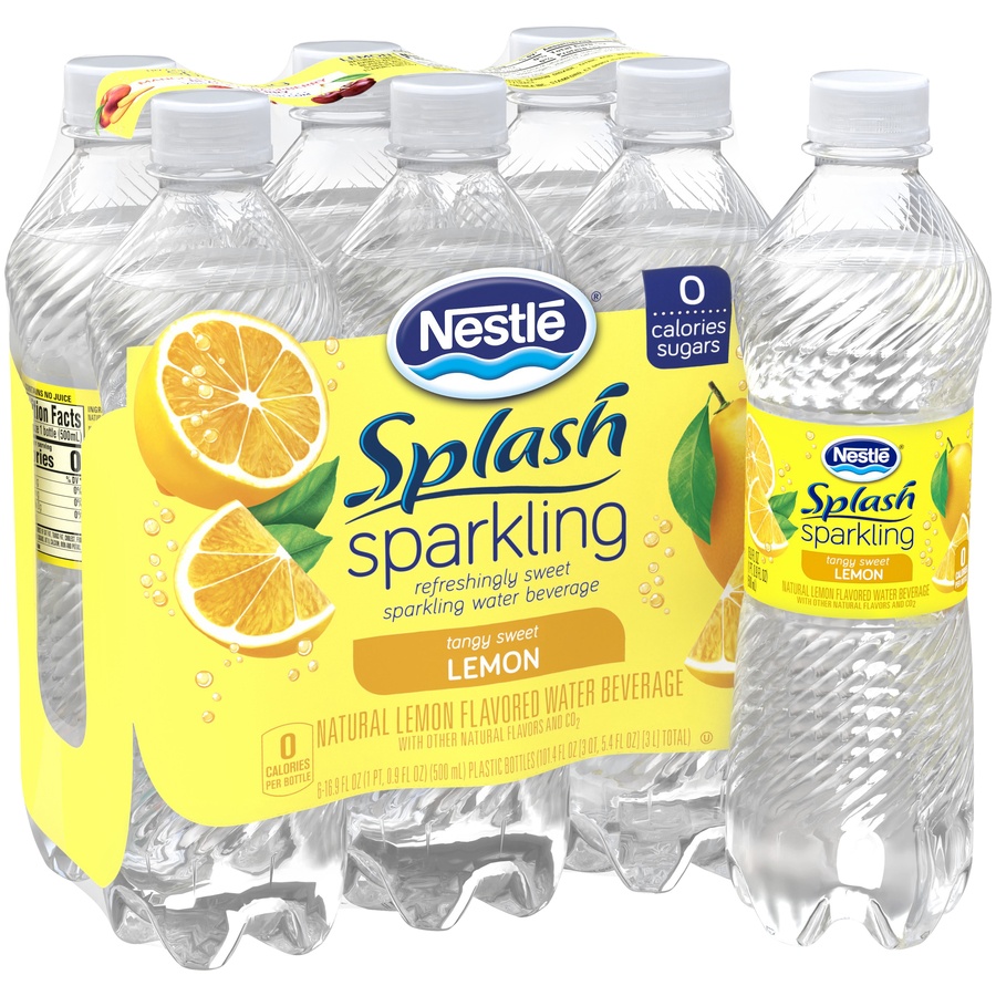 slide 4 of 7, Nestlé Splash Sparkling Tangy Sweet Lemon Water Beverage - 16.9 fl oz, 16.9 fl oz