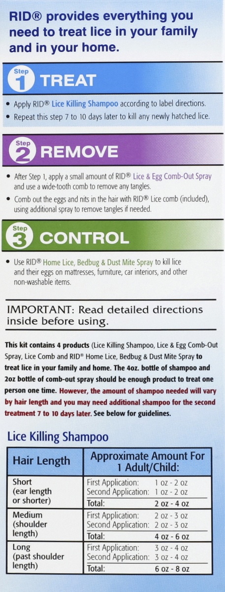 slide 5 of 6, RID Complete Lice Elimination Kit, 4 pc
