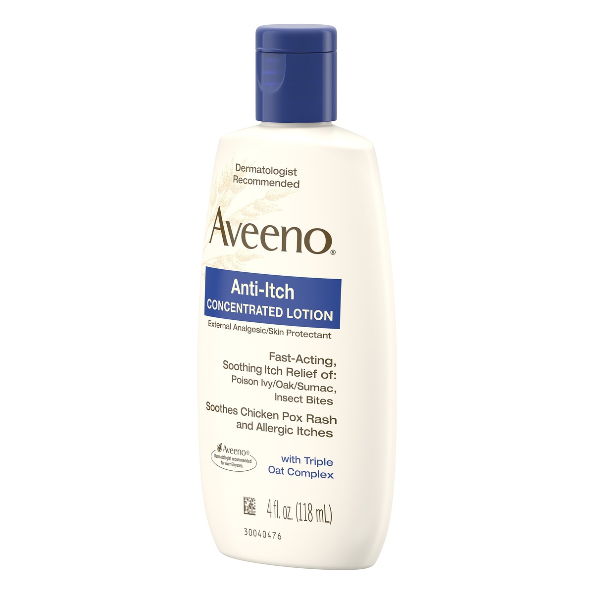 slide 3 of 5, Aveeno Anti-Itch Concentrated Lotion with Calamine and Triple Oat Complex, Skin Protectant for Fast-Acting Itch Relief from Poison Ivy, Insect Bites, Chicken Pox, and Allergic Itches, 4 fl. oz, 