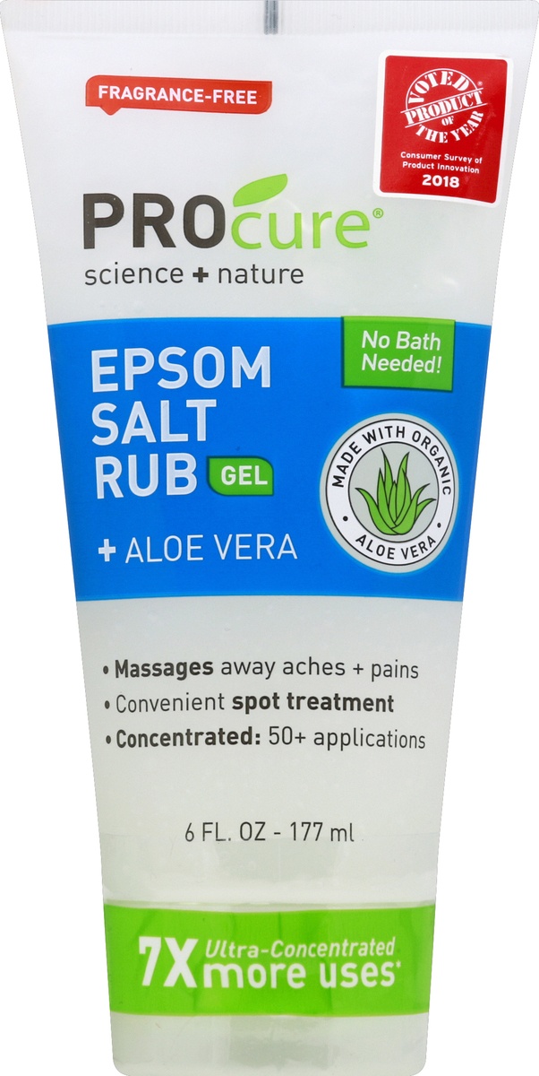 slide 2 of 2, Pro-Cure Epsom Salt Rub 6 fl oz, 6 oz