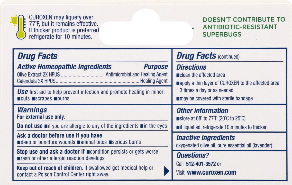 slide 4 of 12, CUROXEN All-Natural & Organic First Aid Oinment 0.5 oz, 0.5 oz