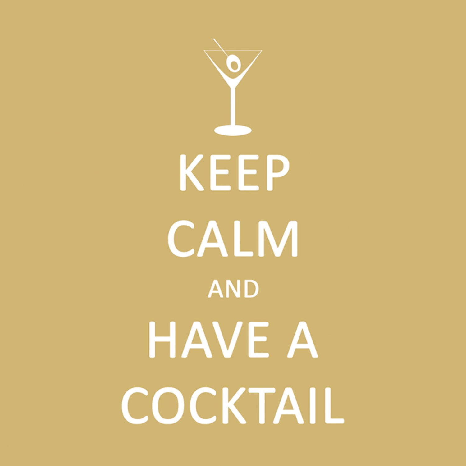 slide 1 of 1, PaperProducts Design Keep Calm Have a Cocktail Paper Cocktail Napkins, 1 ct