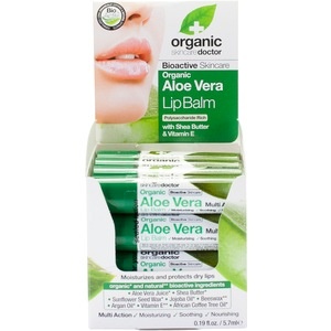 slide 1 of 1, Organic Doctor Aloe Vera Lip Balm, 0.19 oz