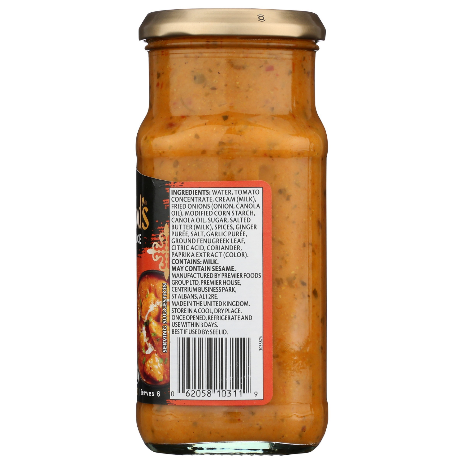 slide 3 of 3, Sharwood's Mild Butter Chicken Simmer Sauce 14.1 oz, 14.1 oz