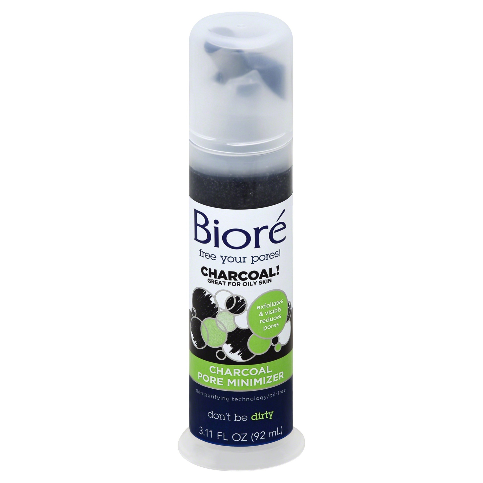 slide 1 of 7, Biore Charcoal Pore Minimizer, 3.11 oz