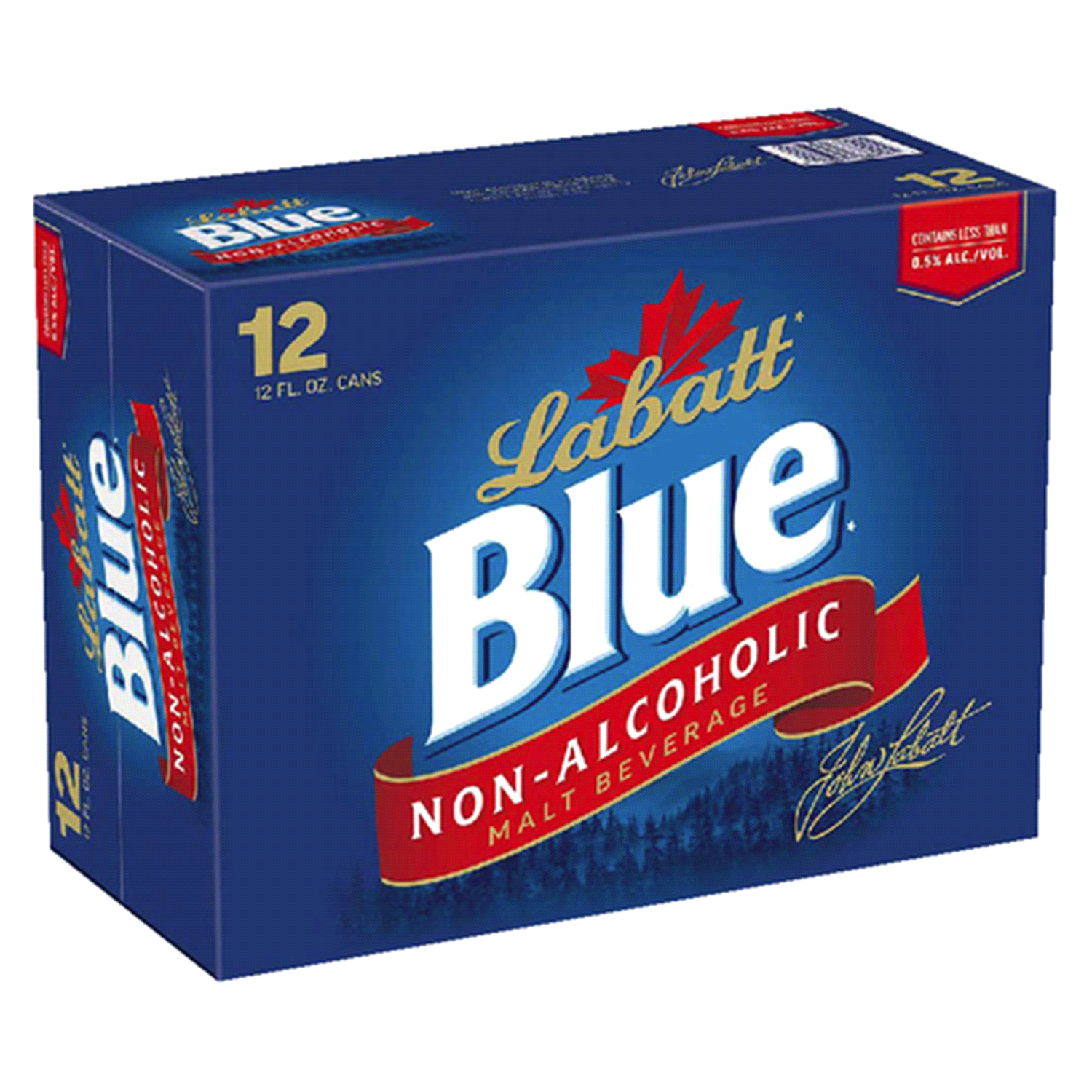 slide 1 of 1, Labatt Blue Non-Alcoholic Beer, 12 ct; 12 oz