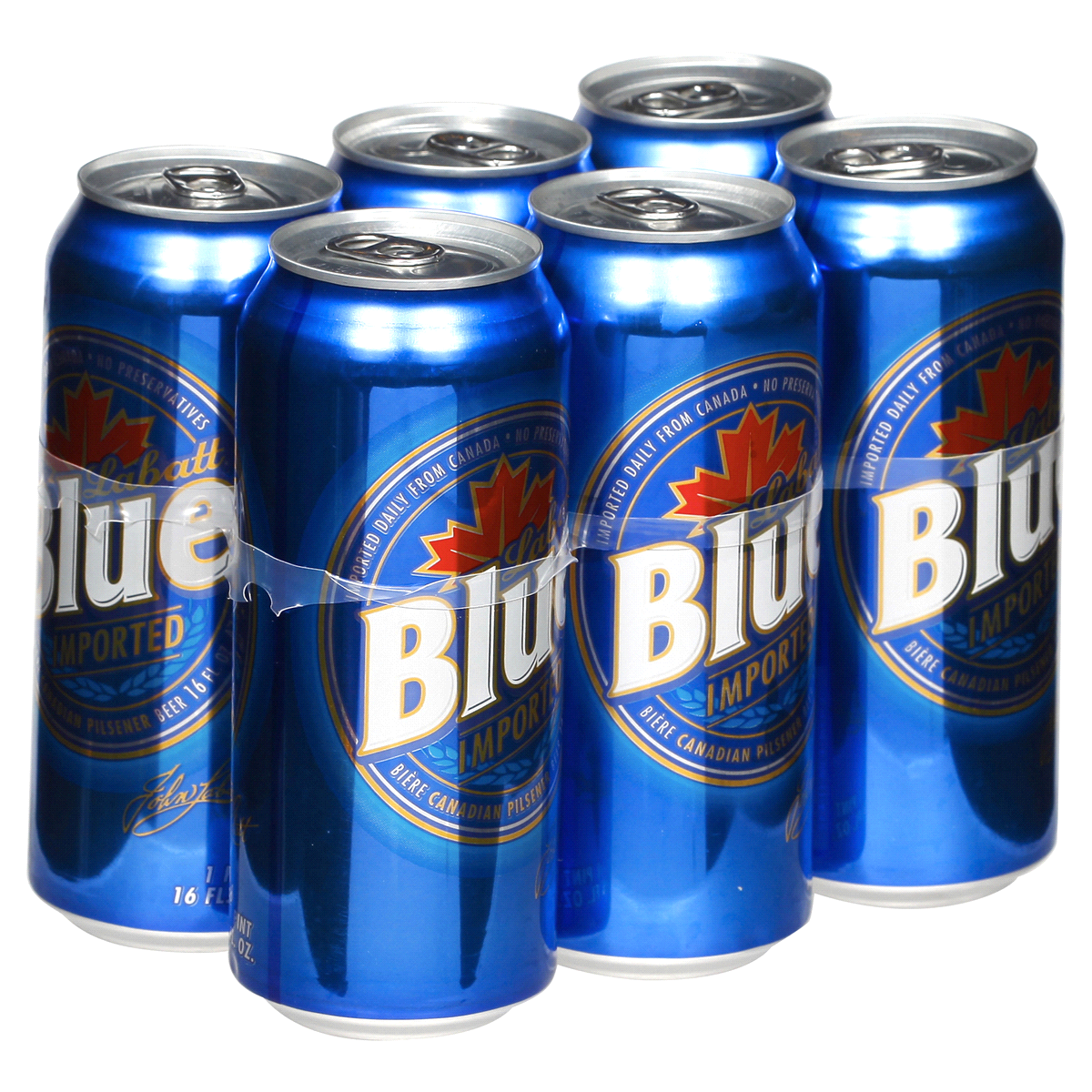 slide 2 of 5, Labatt Blue Canadian Pilsner Beer 6 - 16 fl oz Cans, 6 ct; 16 oz