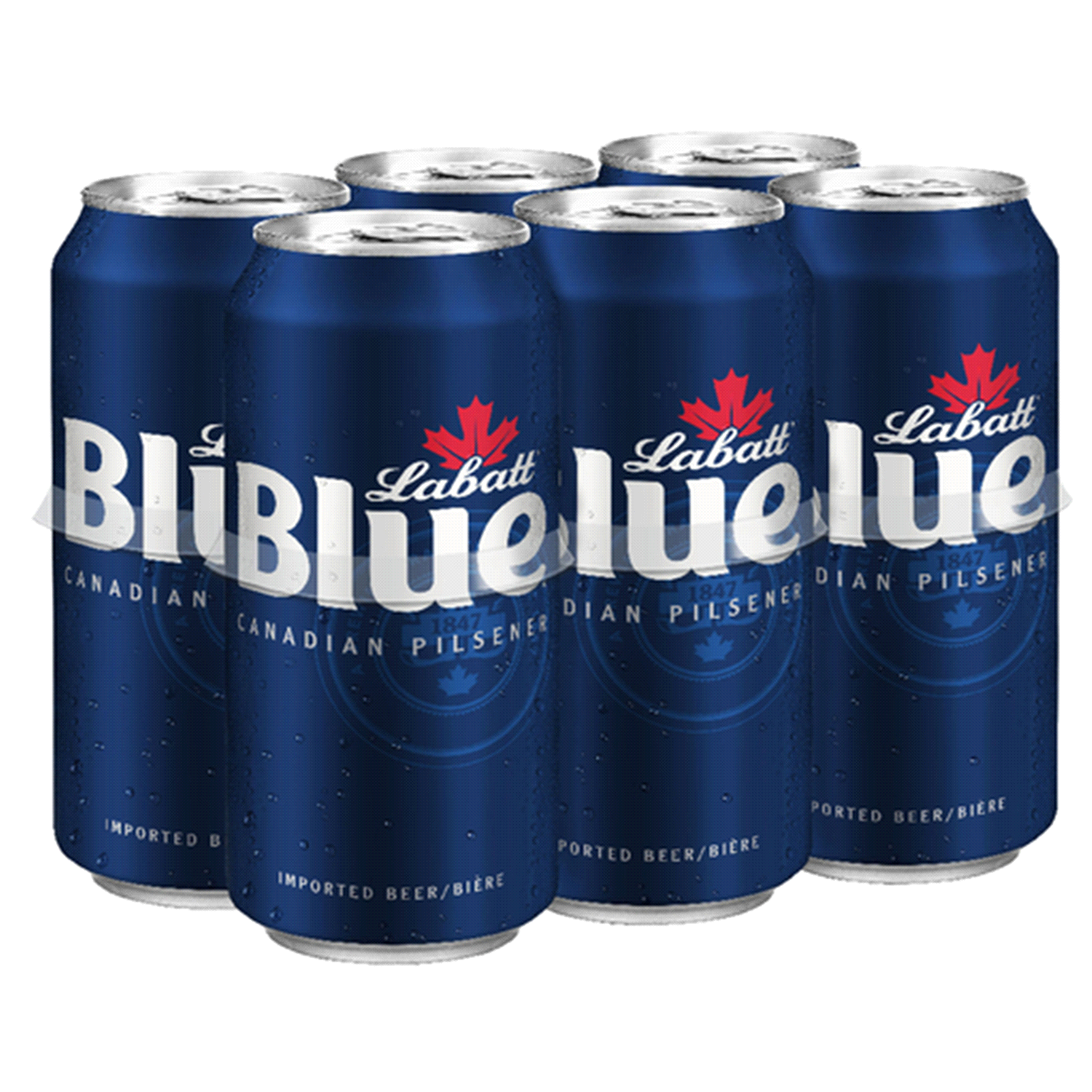 slide 1 of 5, Labatt Blue Canadian Pilsner Beer 6 - 16 fl oz Cans, 6 ct; 16 oz