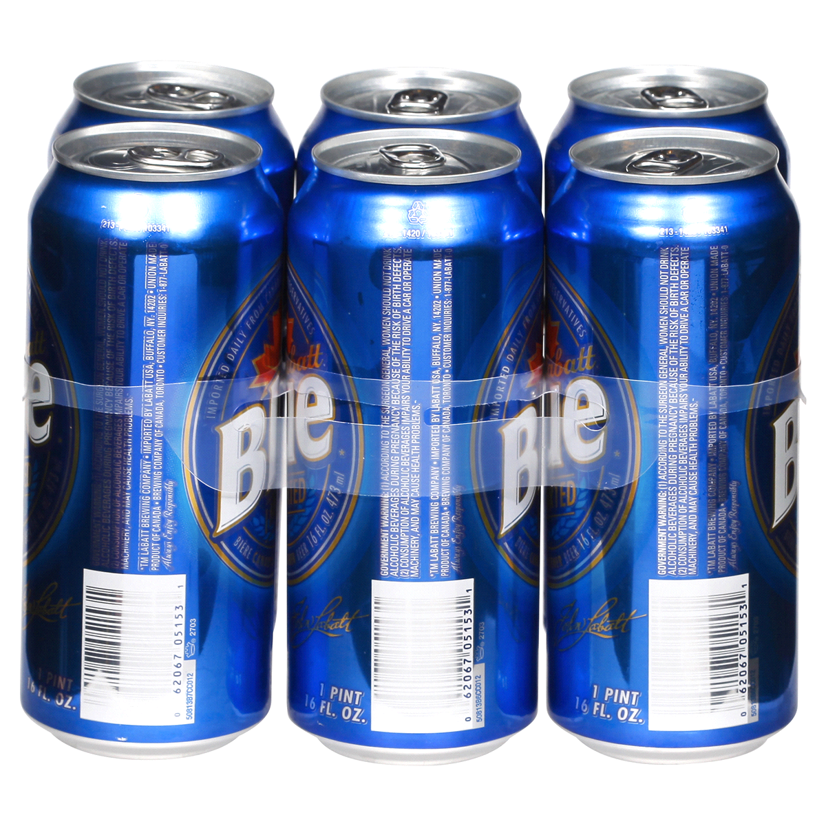 slide 4 of 5, Labatt Blue Canadian Pilsner Beer 6 - 16 fl oz Cans, 6 ct; 16 oz