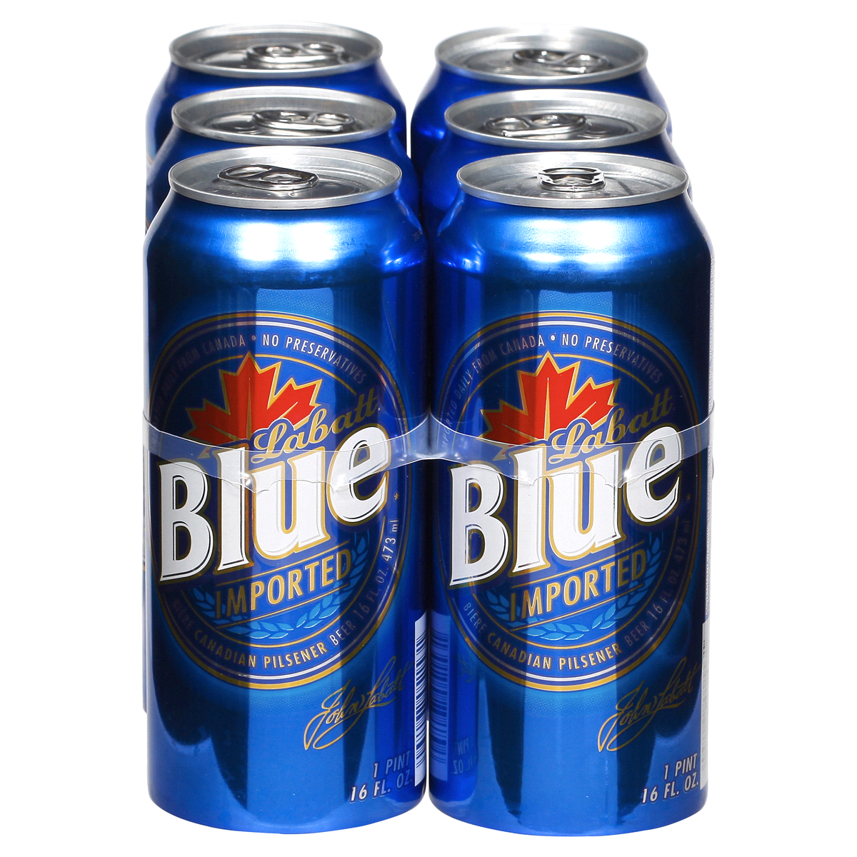 slide 5 of 5, Labatt Blue Canadian Pilsner Beer 6 - 16 fl oz Cans, 6 ct; 16 oz