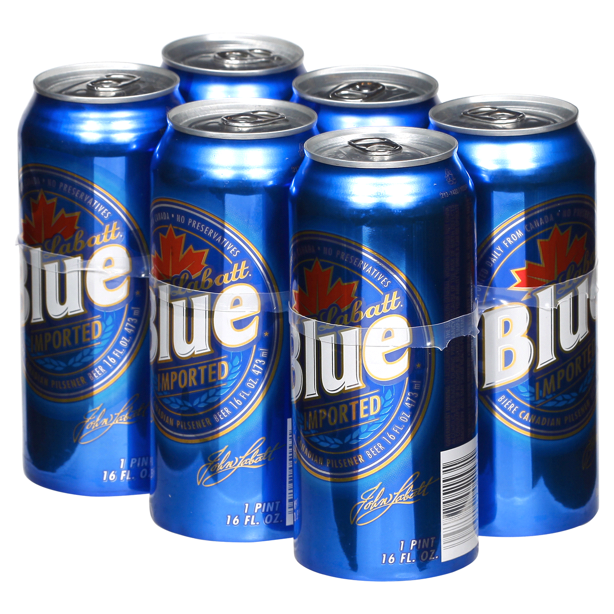 slide 3 of 5, Labatt Blue Canadian Pilsner Beer 6 - 16 fl oz Cans, 6 ct; 16 oz