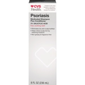 slide 1 of 1, CVS Health Psoriasis Medicated Shampoo Plus Conditioner, 8 oz