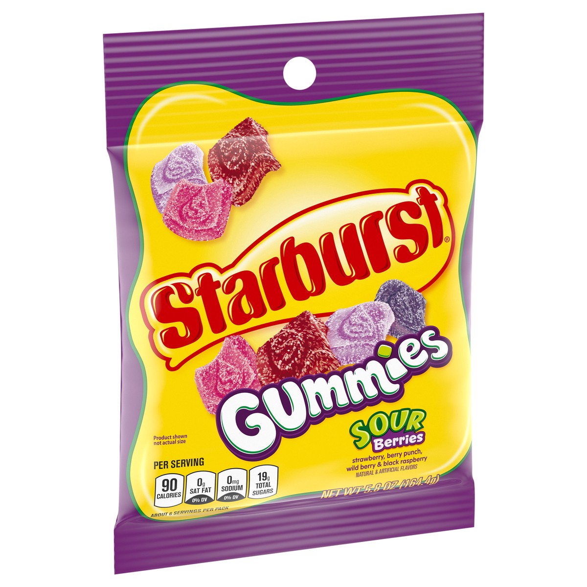 slide 9 of 9, Starburst Sour Berries Gummy Candy, 5.8 oz Bag, 5.8 oz