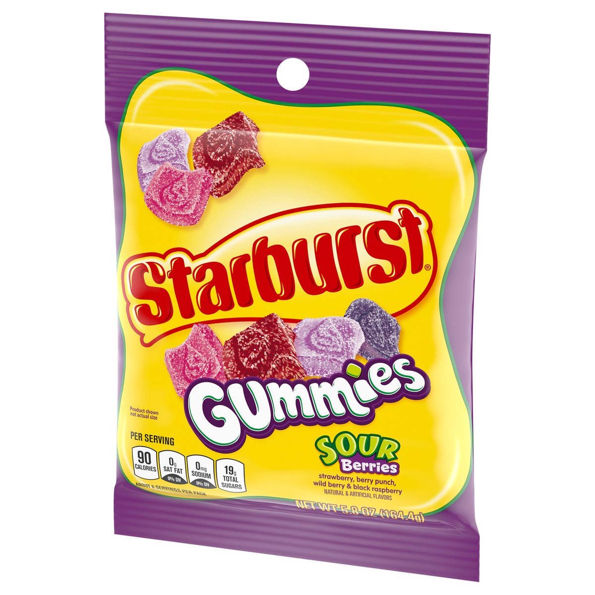 slide 2 of 9, Starburst Sour Berries Gummy Candy, 5.8 oz Bag, 5.8 oz