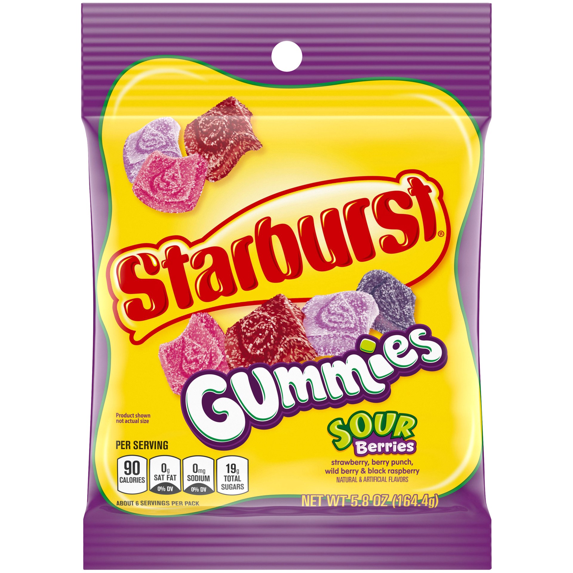 slide 1 of 9, Starburst Sour Berries Gummy Candy, 5.8 oz Bag, 5.8 oz