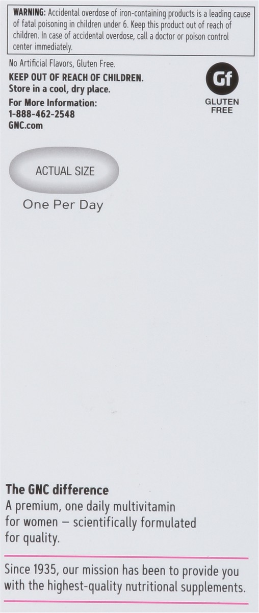 slide 7 of 10, GNC Women's One Daily Vitamin, 60 ct