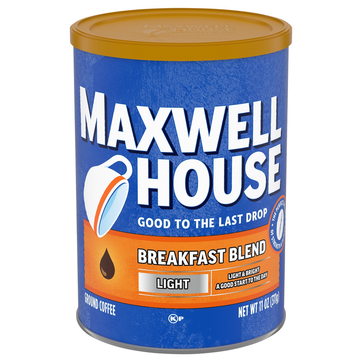 slide 1 of 4, Maxwell House Breakfast Blend Mild Roast Ground Coffee, 11 oz Canister, 11 oz