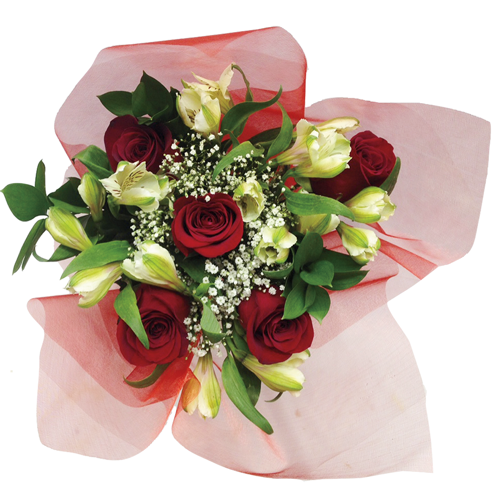 slide 1 of 1, Flower Rose&alstro Bouquet, 1 ct