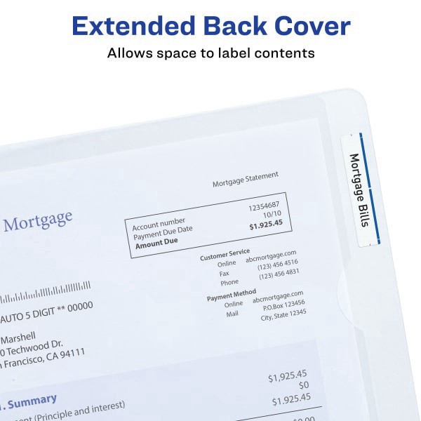 slide 2 of 7, Avery® Heavy Duty Plastic Document Sleeves, 8 1/2"" x 11"", Holds Up To 25 Sheets, Clear, Pack Of 12, 12 ct