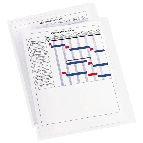 slide 4 of 7, Avery® Heavy Duty Plastic Document Sleeves, 8 1/2"" x 11"", Holds Up To 25 Sheets, Clear, Pack Of 12, 12 ct
