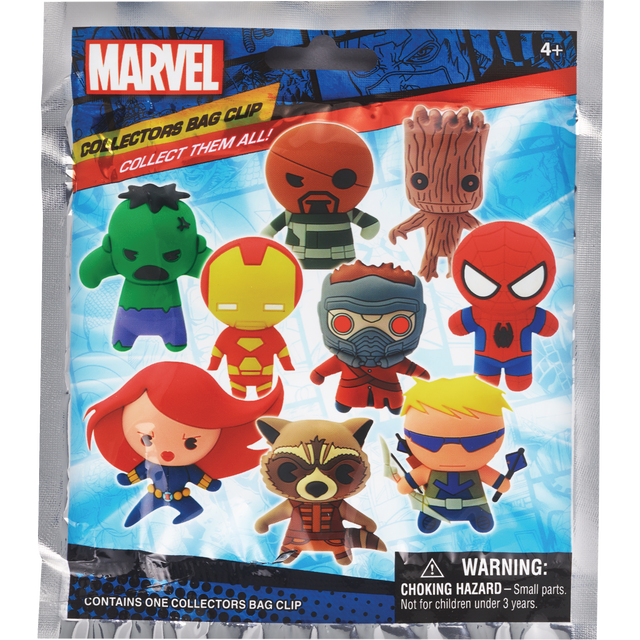 slide 1 of 1, SEASONAL MISC Marvel Series 1 3D Foam Bagclip, 1 ct