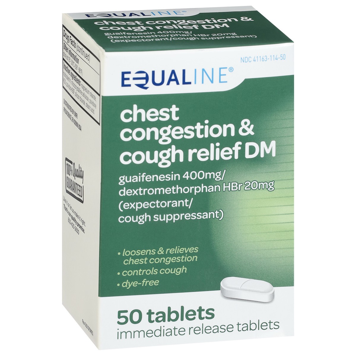 slide 7 of 9, Equaline Chest Congession Relief Tabs, 50 ct