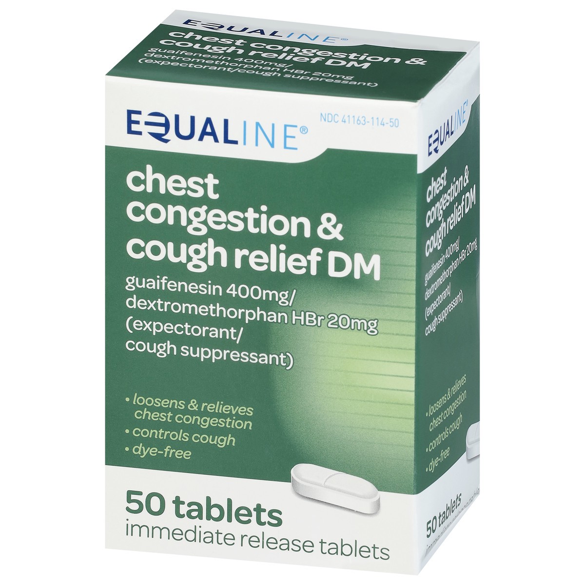 slide 9 of 9, Equaline Chest Congession Relief Tabs, 50 ct