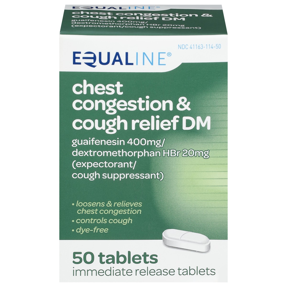 slide 1 of 9, Equaline Chest Congession Relief Tabs, 50 ct