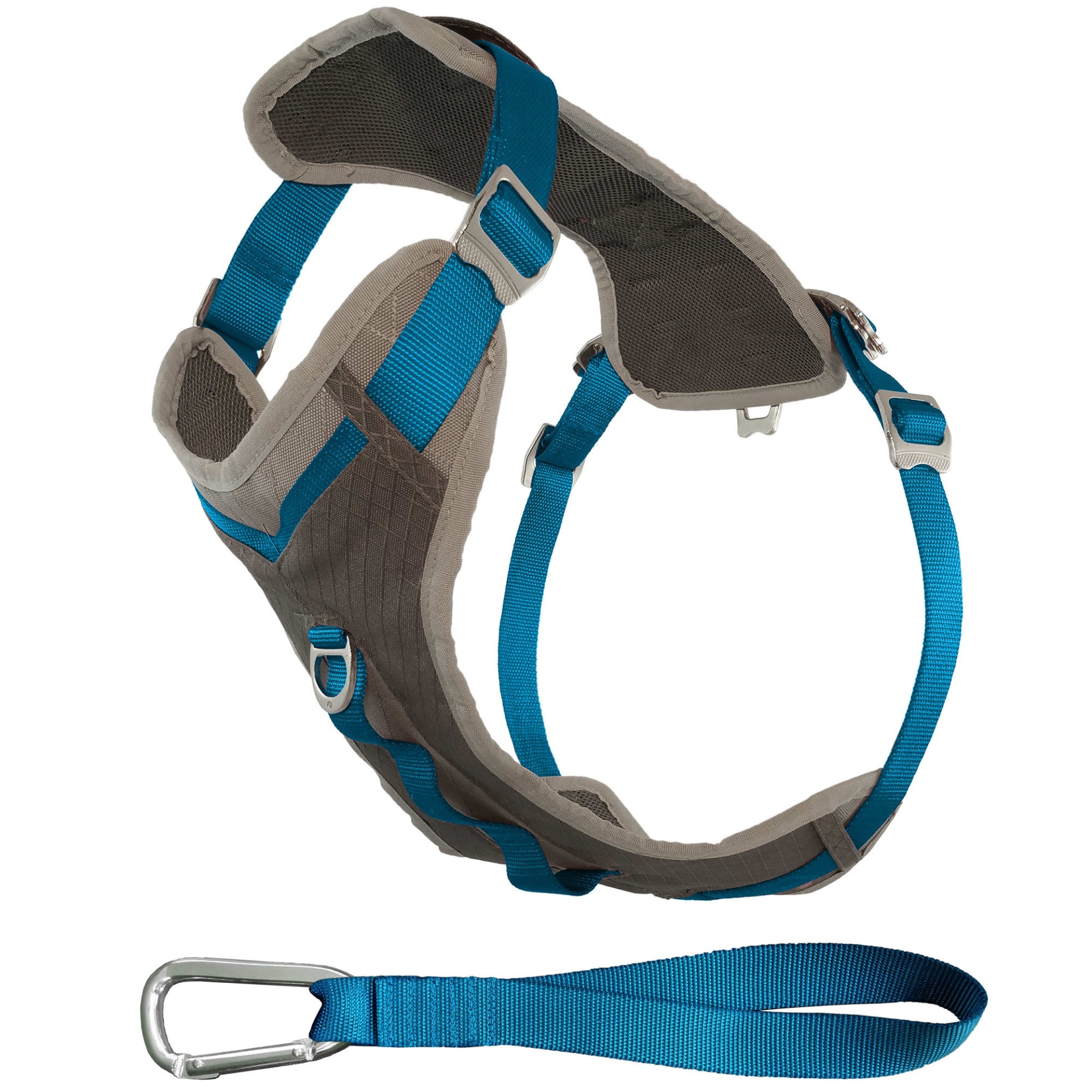 slide 1 of 1, Kurgo Gray & Blue Journey Dog Harness, MED