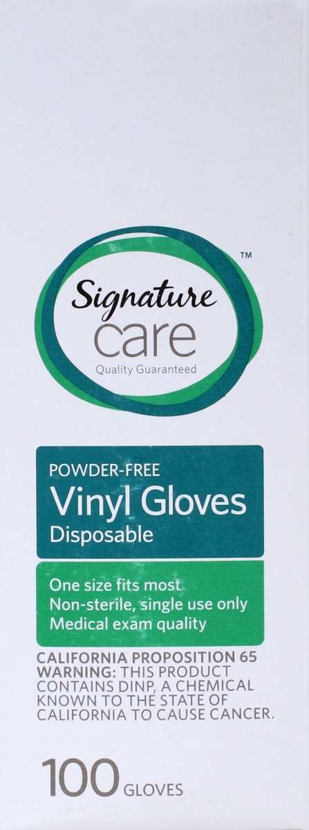slide 4 of 4, Signature Care S Care Gloves Vinyl One Size, 100 ct